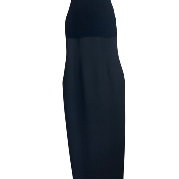 VTG Andrea Polizzi Rex Lester Small Black Halter Formal Gown Dress Velvet Goth - Picture 8 of 16